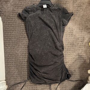 PINK Victoria's Secret Charcoal Ruched Mini Dress